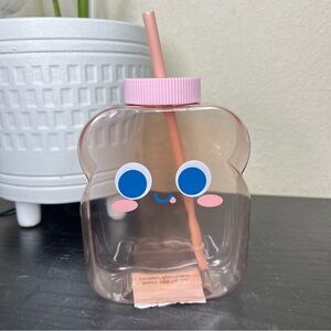 NEW Target Bullseyes Playground Pink Toast Sipper with Straw Tumbler